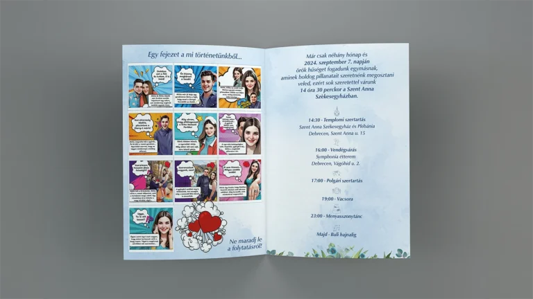 eskuvoi meghivo kepregeny design